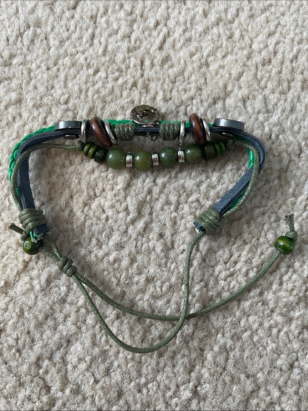 Irish Connemara Marble Leather Bracelet - Picture 9 of 9